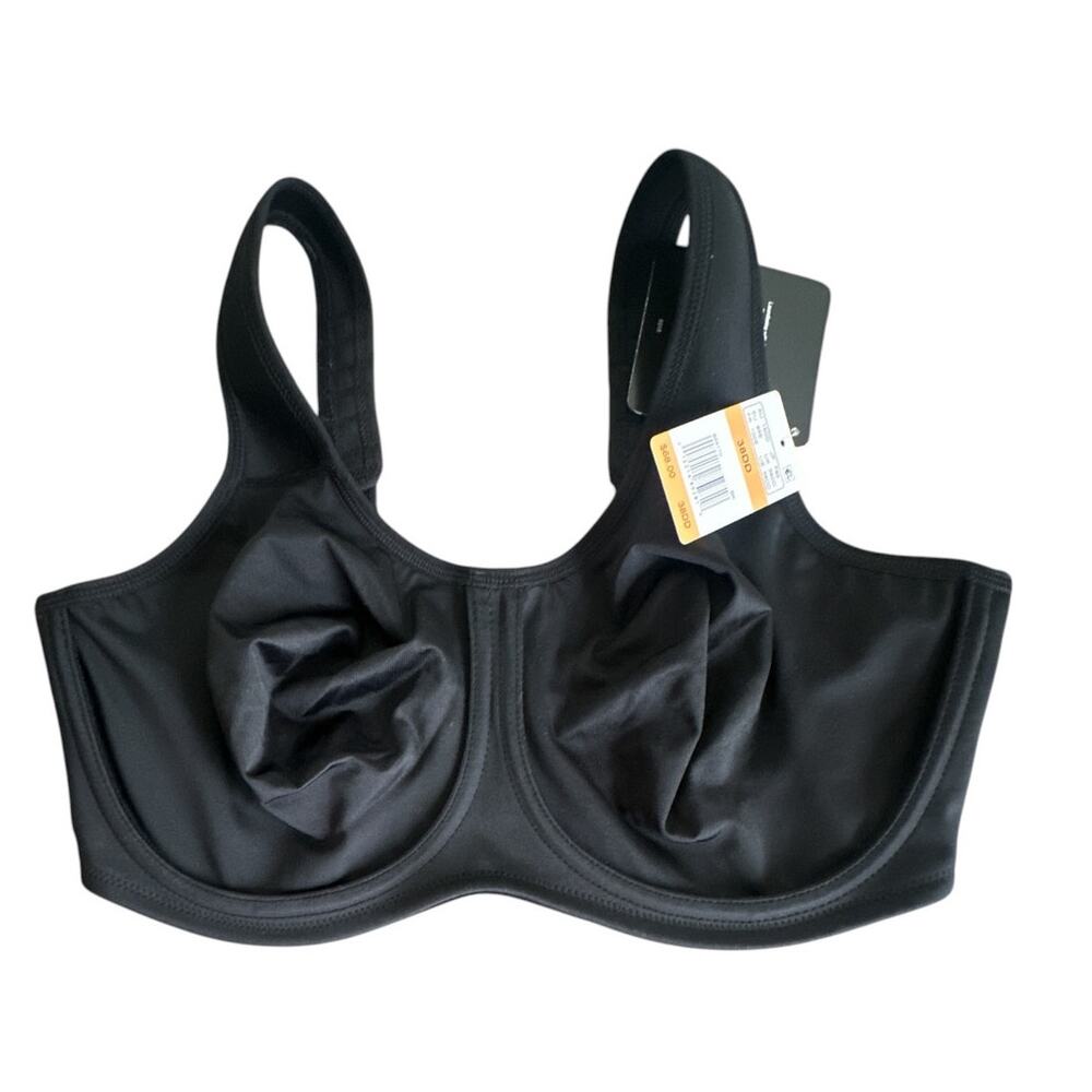 Wacoal Simone Sport 855170 Underwire Bra Black High Impact Women's 38DD